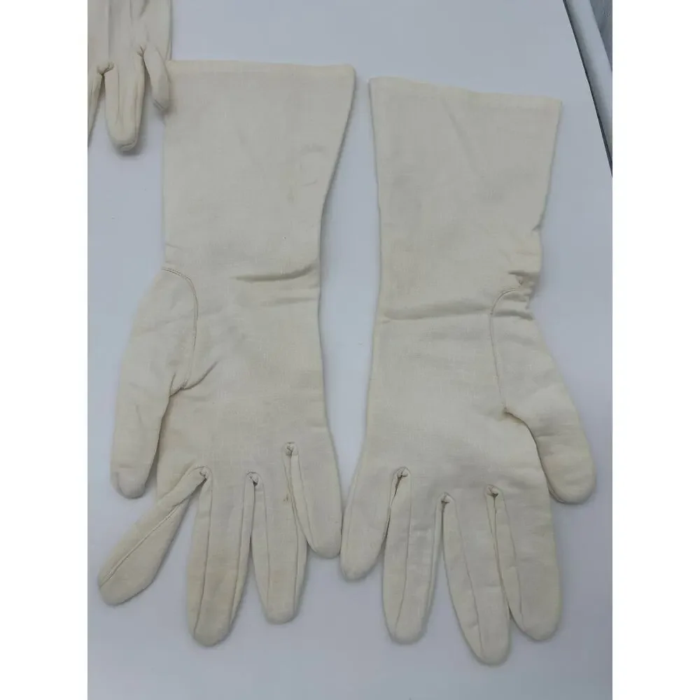Vintage Cream White Gloves Lot of 4 Pairs Retro Costume Formal As Is